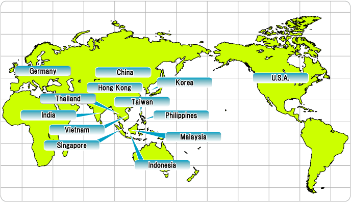 en world map